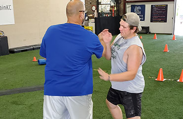 Offensive Line Football Training via Group Classes in Kansas City Missouri at Kansas City Athlete Training Football Academy offering Athletic Sports Performance Training for both youth and high school athletes.