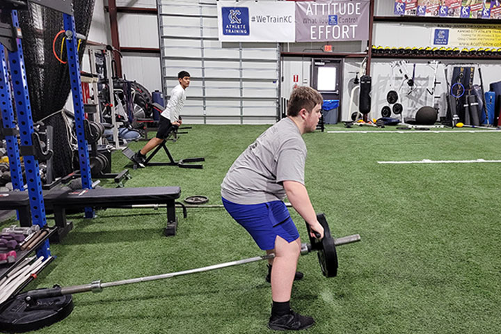 Weightlifting by Kansas City Athlete Training Sports Performance Speed and Agility Training for youth, middle school and high school athletes with group classes and private training along with football academy training in Kansas City Missouri