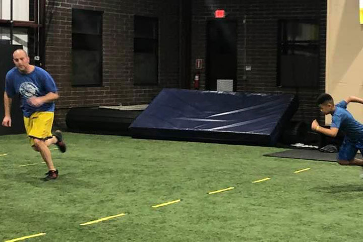 Middle and Outside Linebacker Football Training by Kansas City Athlete Training for both youth and high school athletes with group classes and private training along with camps and speed and agility classes for all sports and athletics in Kansas City Missouri