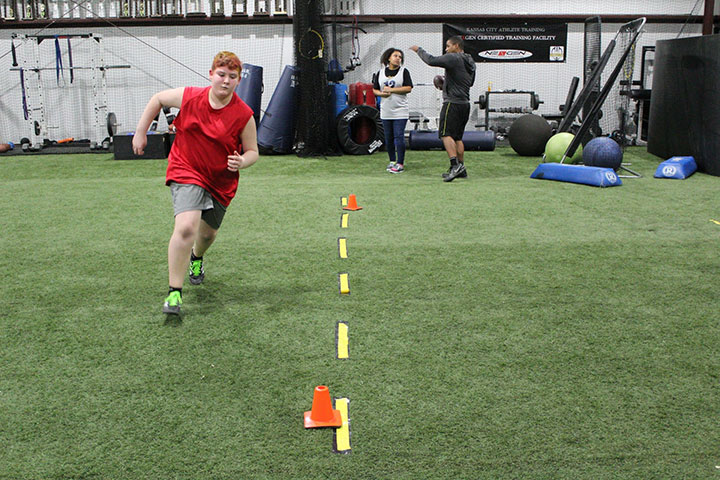 Defensive Line Football Training by Kansas City Athlete Training for both youth and high school athletes with group classes and private training along with camps and speed and agility classes for all sports and athletics in Kansas City Missouri