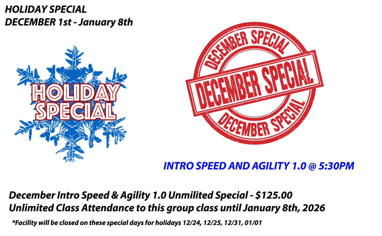 Unlimited Monthly Plan Holiday Special for December at Kansas City Athlete Training in Kansas City Missouri visit our website at www.WeTrainKC.com